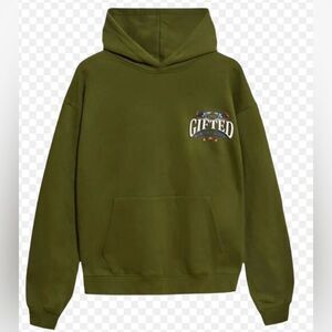NWT GFTD LA Unisex Olive Green Men's Gifted Mystery School Graphic Hoodie - M